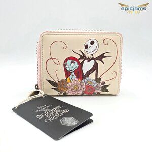 Loungefly Disney The Nightmare Before Christmas Jack & Sally Floral Wallet